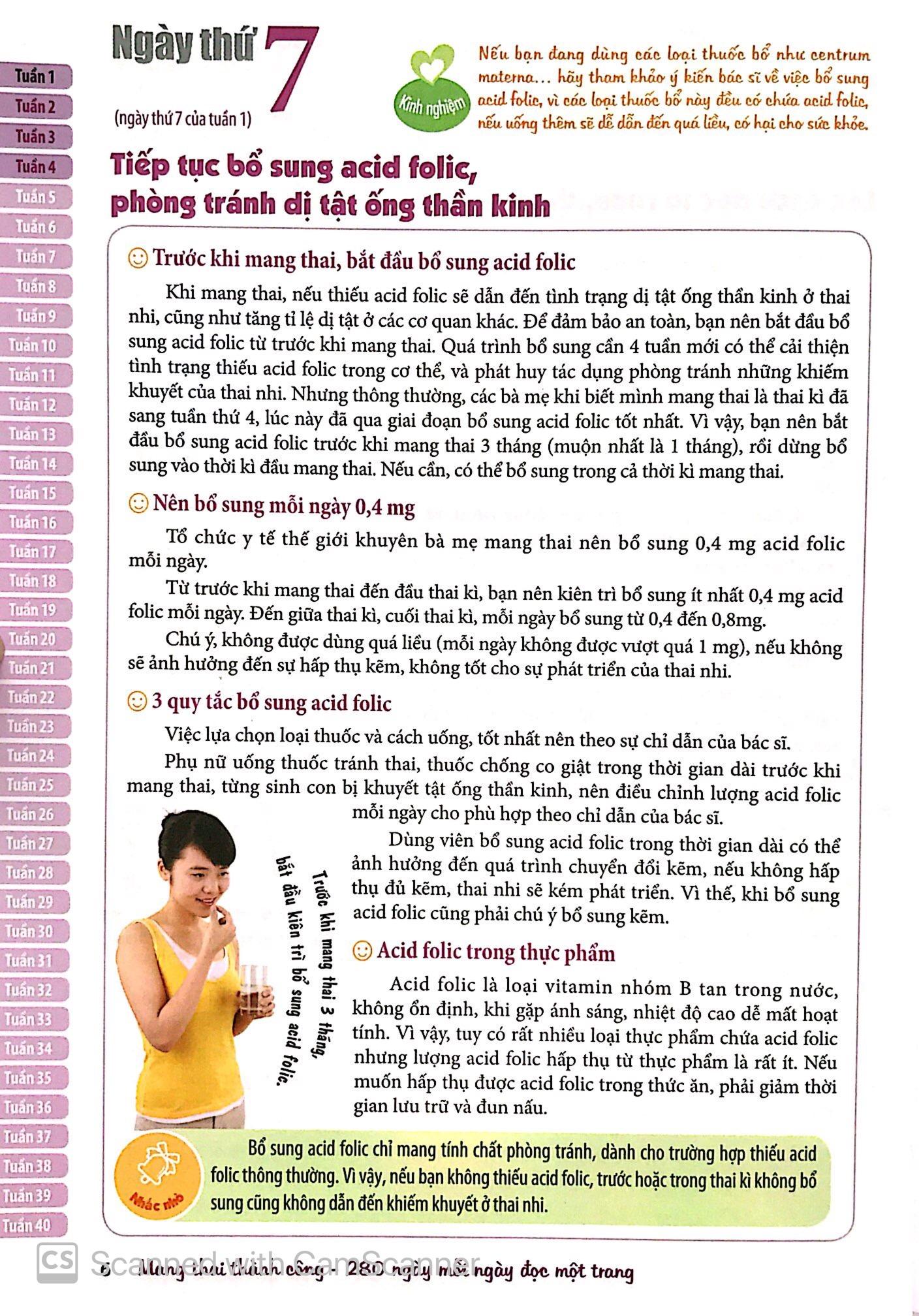 Sách Mang Thai Thành Công - 280 Ngày Mỗi Ngày Đọc 1 Trang
