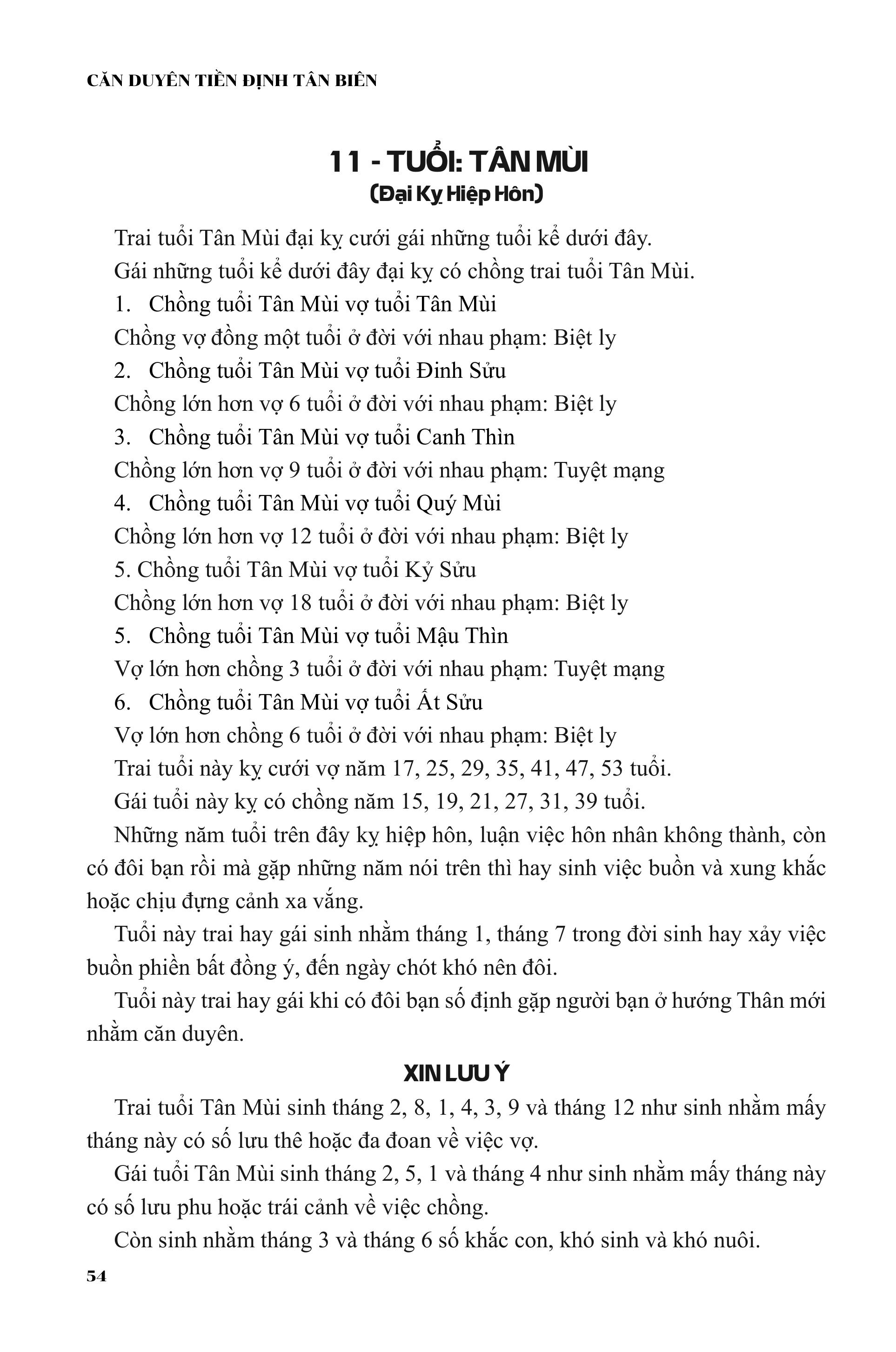 Sách - Căn Duyên Tiền Định - Sách Xem Tuổi Vợ Chồng - Dương Công Hầu