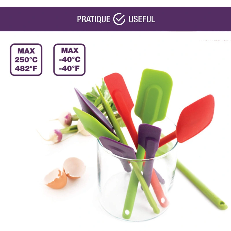 Mastrad - Muỗng Spatula màu xanh lá / đỏ - 27.5cm