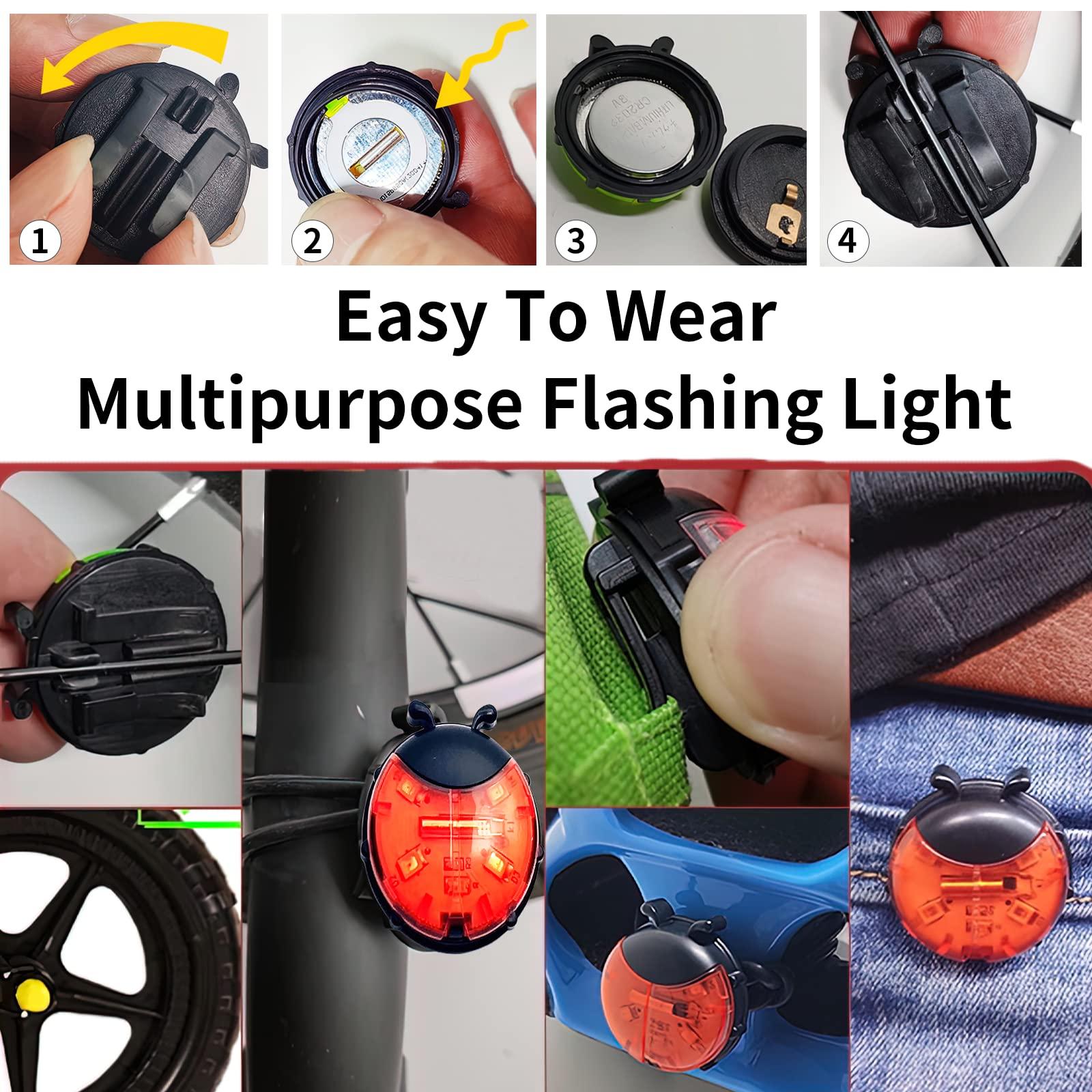 Đèn nhấp nháy đèn LED, ánh sáng an toàn hình bọ rùa ánh sáng xe đạp thông minh Đèn