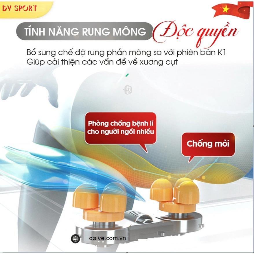 GHẾ MASSAGE DV SPORT K2. TẶNG MÁY XAY & ẤM SIÊU TỐC