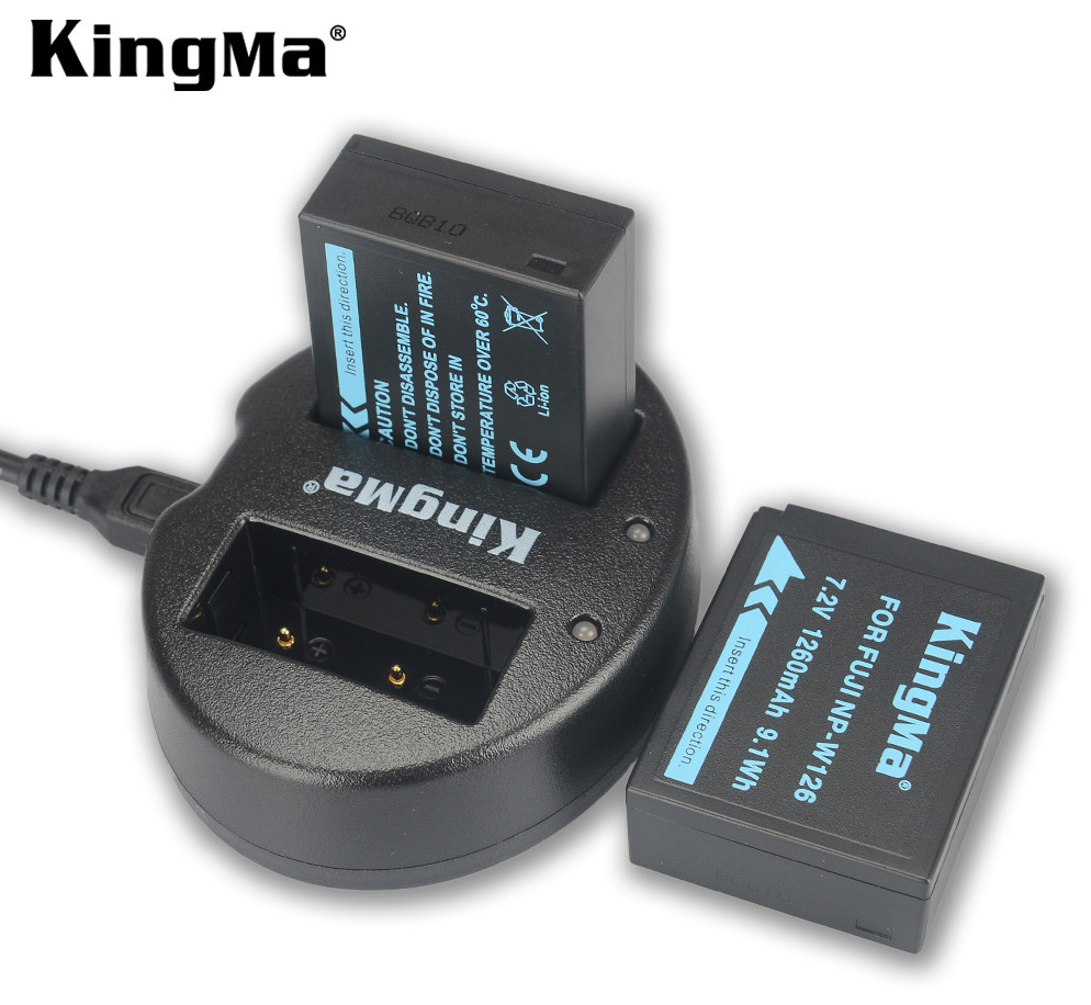 Combo pin sạc Kingma cho Fujifilm NP-W126, Hàng chính hãng