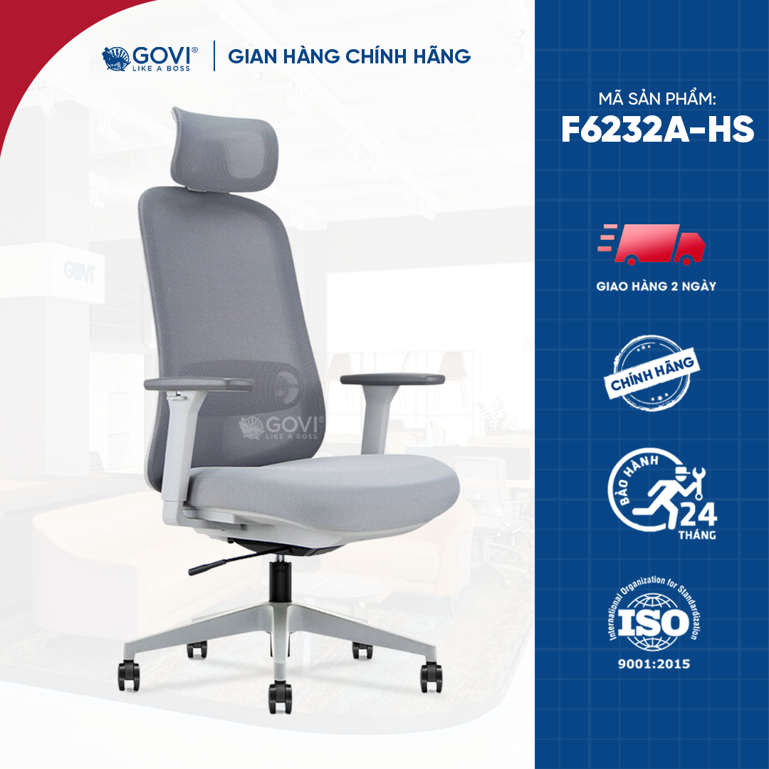 Ghế công thái học GOVI Ergonomic Felix F6232A-HS Thiết kế bảo vệ sức khỏe