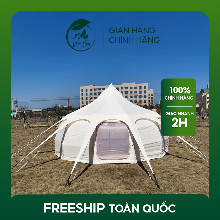 Lều hoa sen Glamping,Lều chuông lotus (lotus tent),LỀU CHUÔNG BÔNG SEN(LOTUS TENT) 4M - 5M