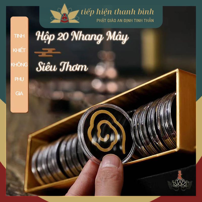 Hộp 20 Nhang Mây Trầm Hương Siêu Thơm Tinh Khiết Không Phụ Gia