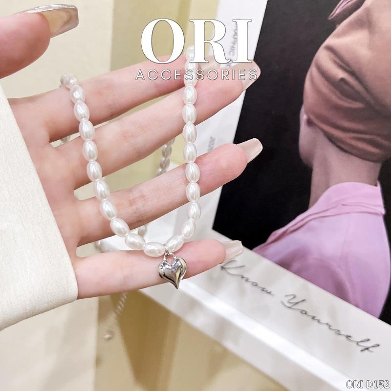 Dây chuyền nữ chuỗi hạt mặt trái tim Kiera sang trọng thời trang ORI ACCESSORIES D152