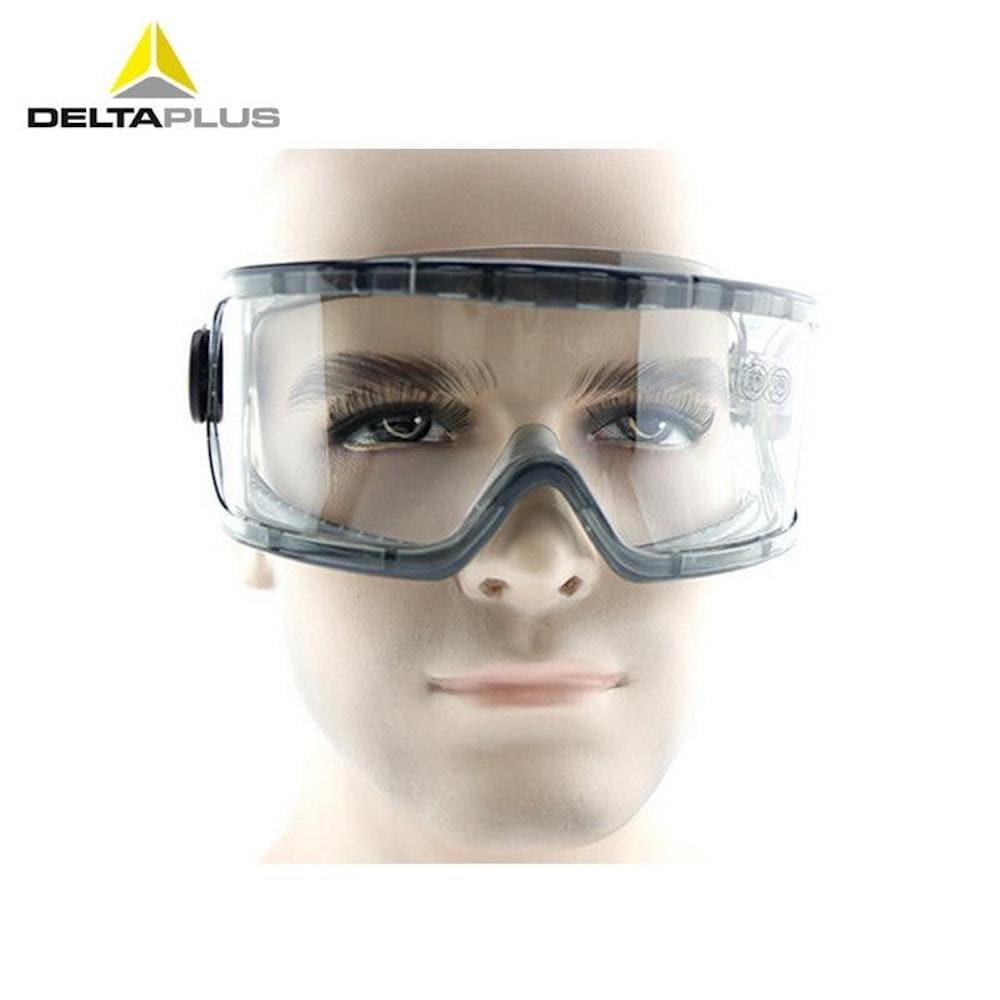 Kính chống hóa chất Delta plus Galeras ôm kín khuôn mặt, chống trầy, bảo vệ kính cận - Safety Glasses Galeras