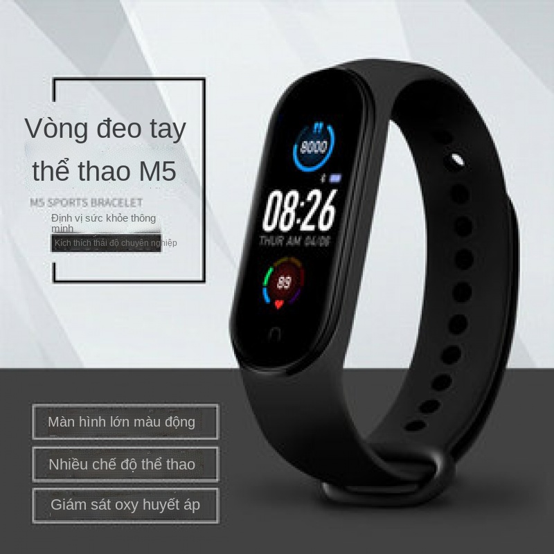 115plus bluetooth thể thao vòng đeo tay thông minh chống thấm nhịp tim nhịp tim oxy huyết áp người lớn màn hình máy dò điện tử