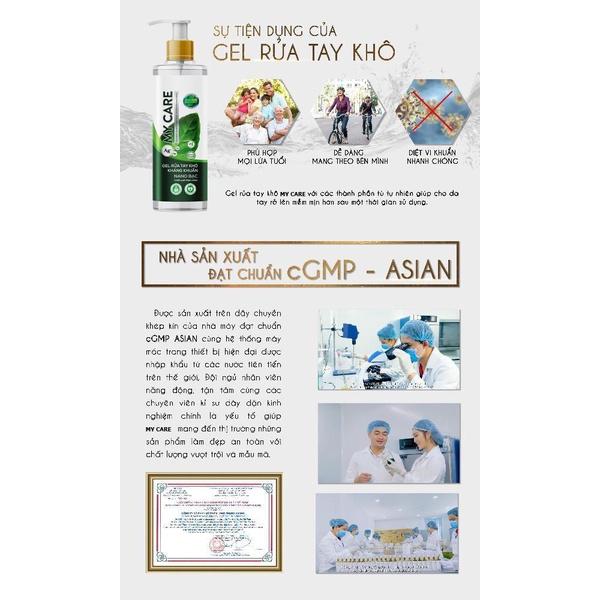 (GIAO HỎA TỐC ) NƯỚC RỬA TAY KHÔ MY CARE NANO BẠC KHÁNG KHUẨN ĐẾN 99,9% 150ML