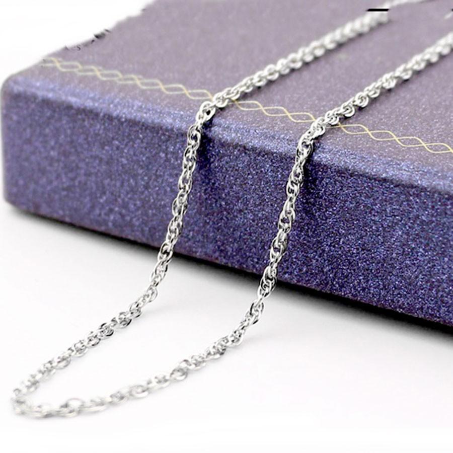 Dây chuyền bạc nữ kiểu lụa xoắn tròn độ dài 45cm chất liệu bạc 925 không xi mạ trang sức Bạc Quang Thản