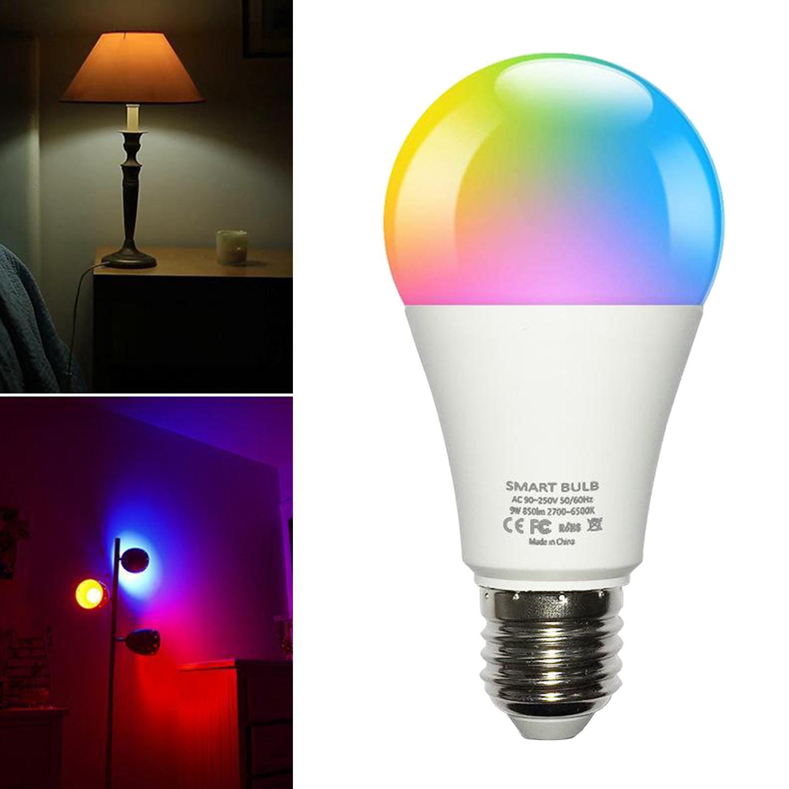 Smart LED Light Bulb RGBCW WiFi Dimmable Works with Alexa