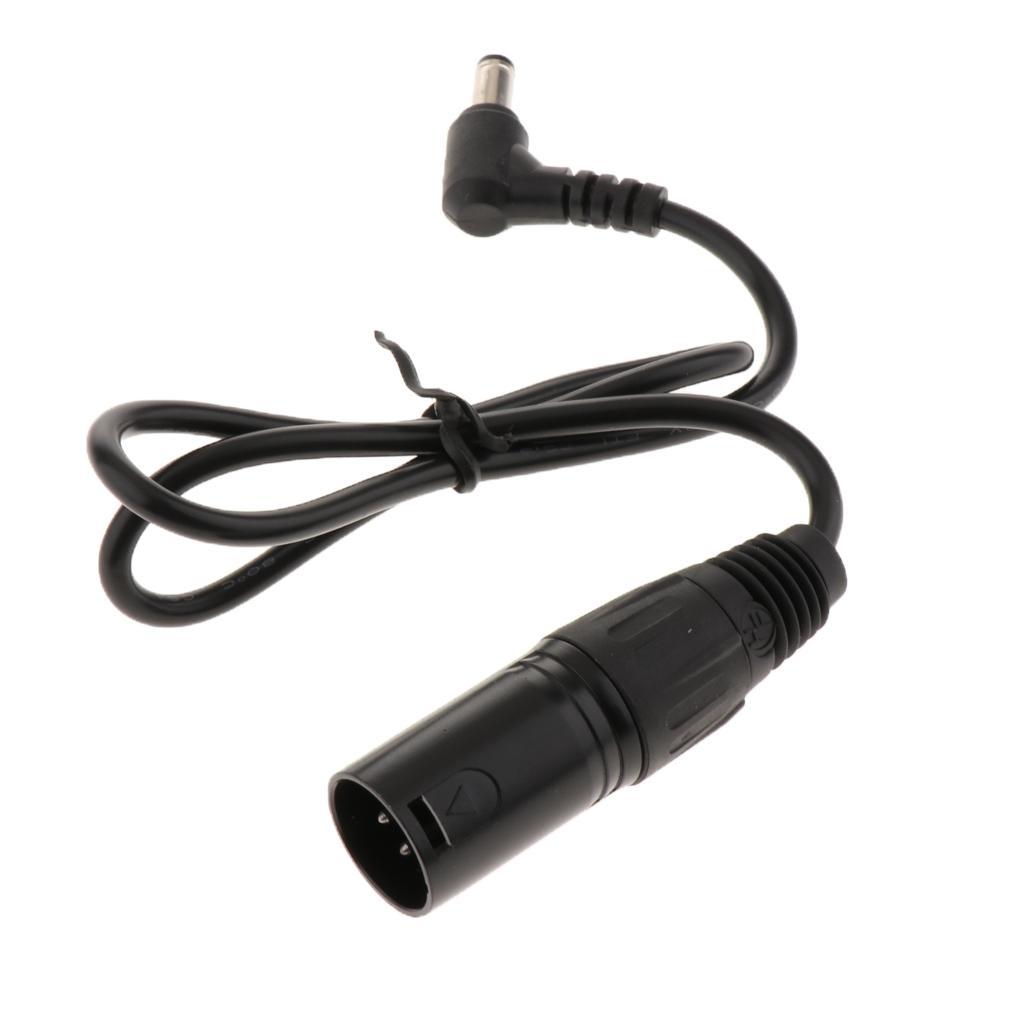 .5 x 2.1mm Male to 4 Pins XLR Male Connector DC Power Adapter Cable Cord