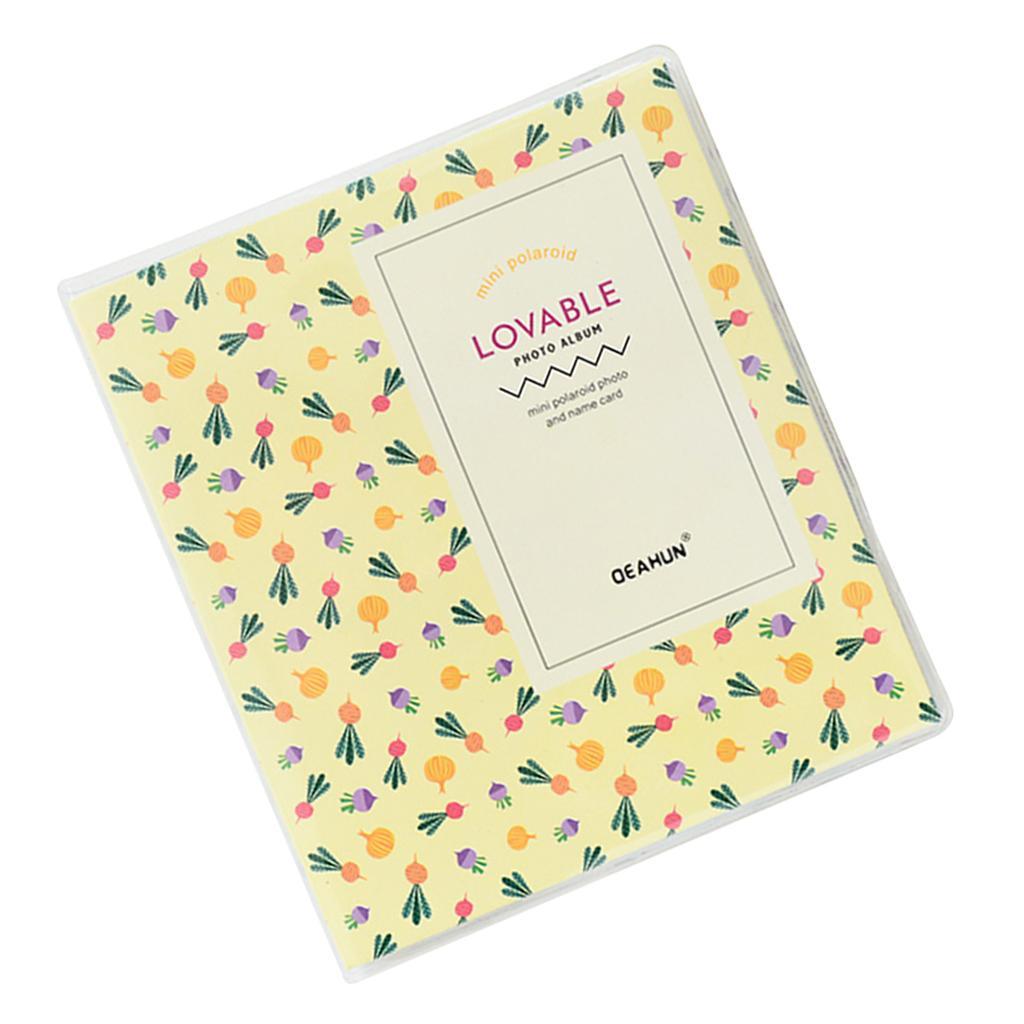 64 Pockets Photo Album for   Mini 8, 9 7s 50 90 Film - , 110X140X40mm Yellow