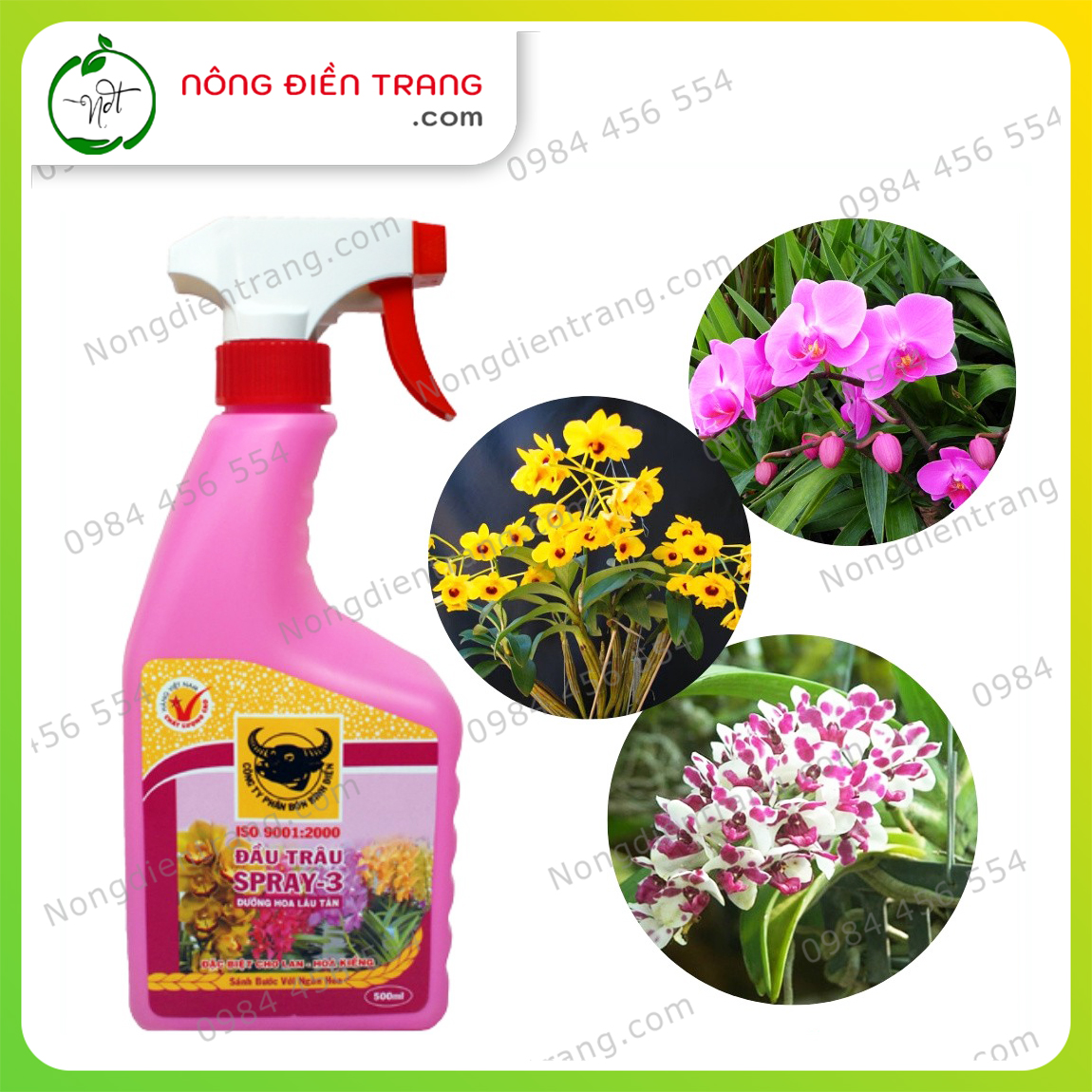 Phân Bón Lá Đầu Trâu SPRAY 3 Dạng Phun Xịt - Chai 500ml - Dưỡng Hoa Lâu Tàn Cho Rau Màu Và Hoa Kiểng VTNN Nông Điền Trang