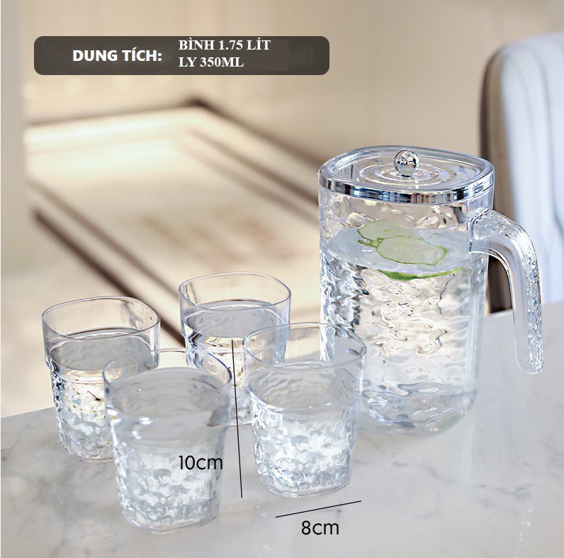 Bình nước Nhựa 1.75L và Ly nhựa 350ML (Phân loại bình và Ly bán riêng)