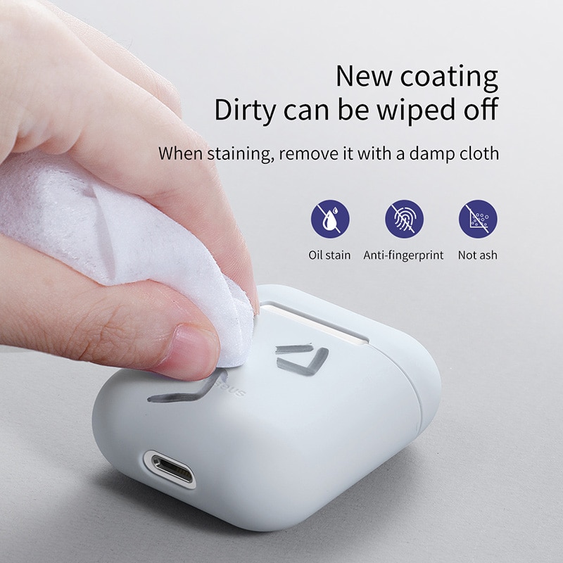 Bao case silicon siêu mỏng cho tai nghe Apple Airpods 1 / 2 hiệu Baseus Ultra thin mỏng 0.88mm, chống vân tay, chống bám bẩn, vật liệu cao cấp - Hàng chính hãng
