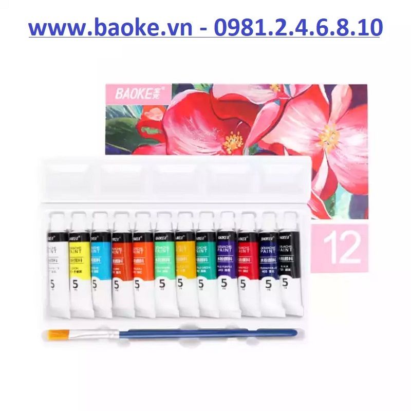 Màu nước Acrylic 12 màu Baoke 804 - 12