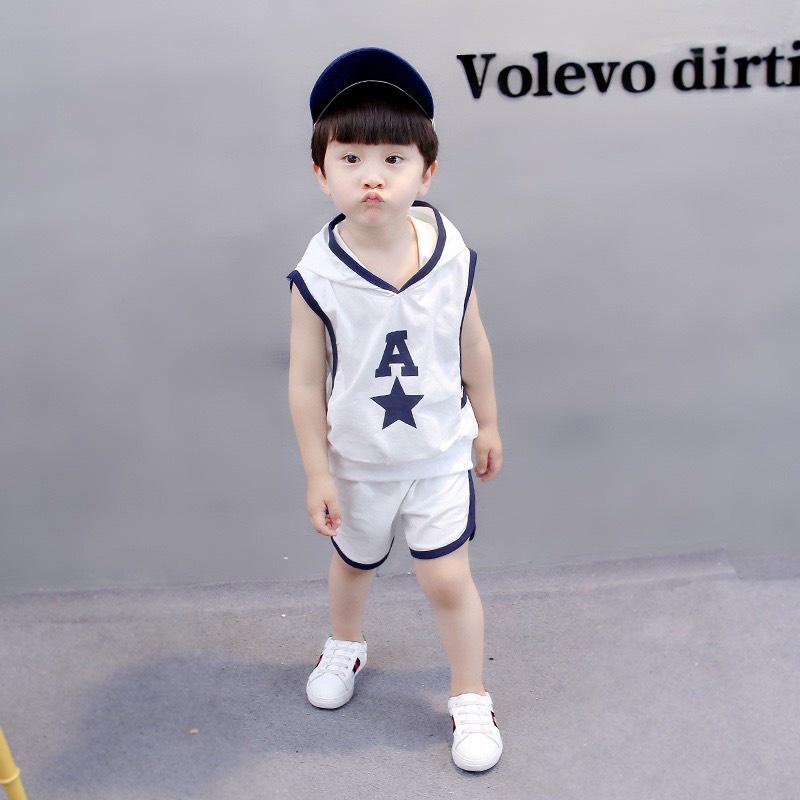 Đồ Bộ Cho Bé Trai Bộ Sát Nách In Chữ A Ngôi Sao Chất Cotton VYVY Kids