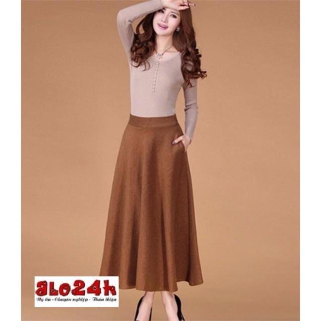 CHÂN VÁY XÒE FORM DÀI SANG TRỌNG