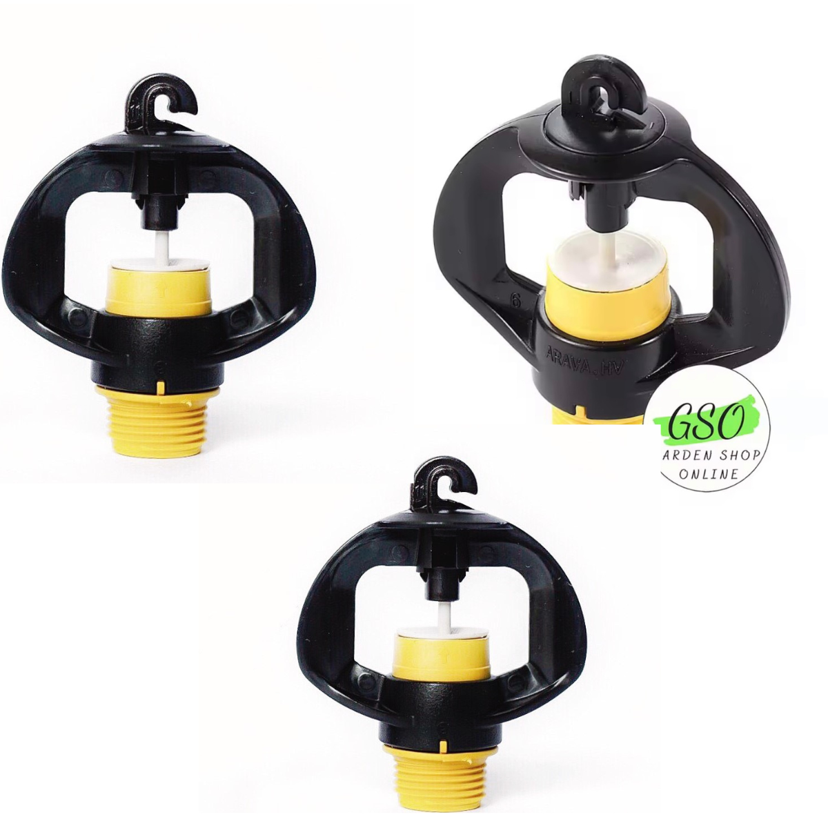 Bộ 10 Béc tưới xòe phun mưa hạt nhỏ chân ren 17mm ứng dụng tưới công viên, cảnh quan, sân vườn, cây cảnh.