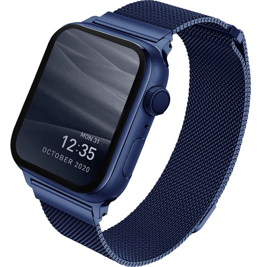 Dây Đeo UNIQ DANTE Mesh Steel Strap For Apple Watch Series 1~8/ SE đủ size, chất liệu thép bền bỉ. Hàng Chính Hãng