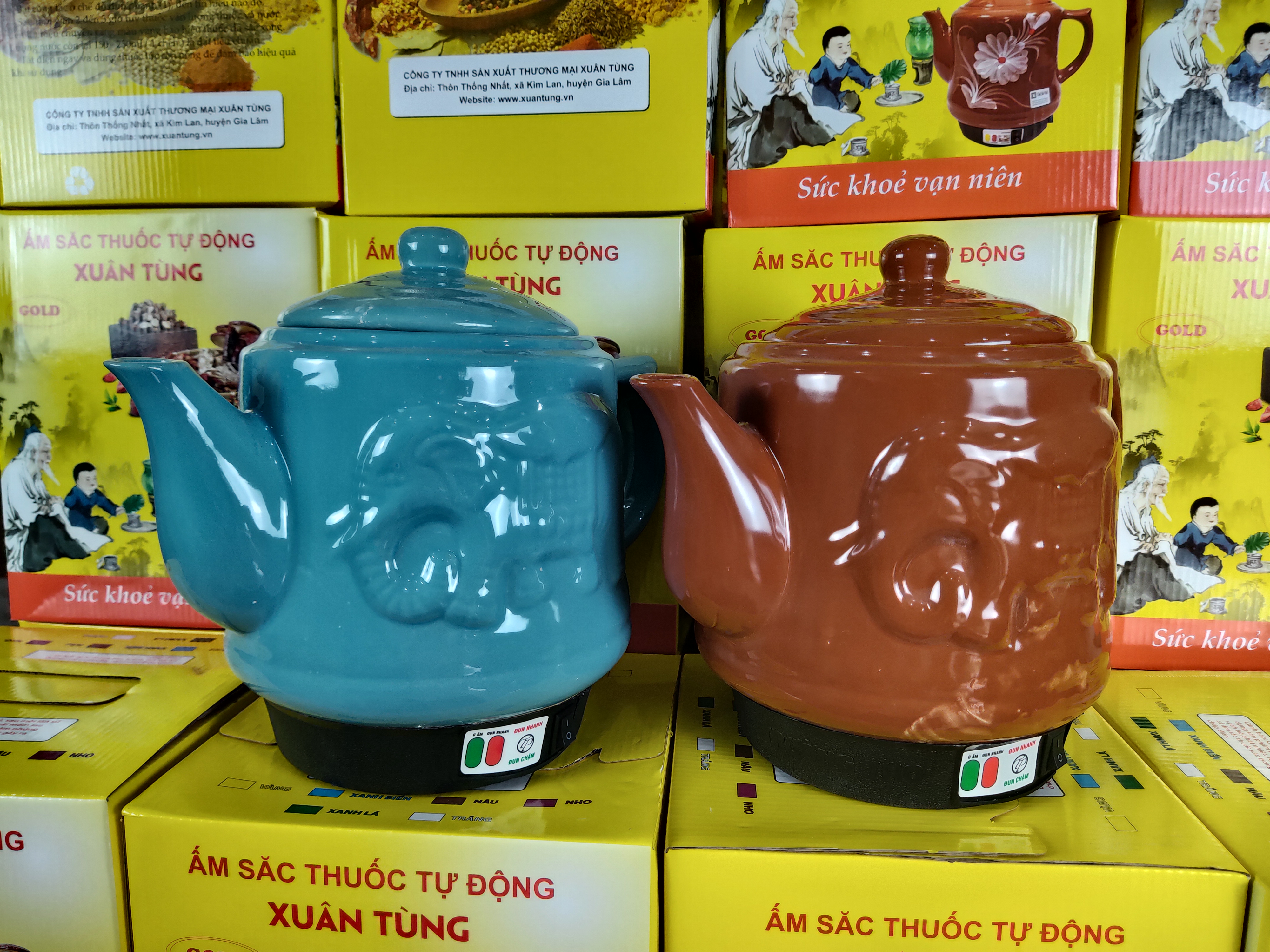 Ấm sắc thuốc bắc bằng điện tự động Xuân Tùng 2 chế độ nấu-hàng chính hãng.