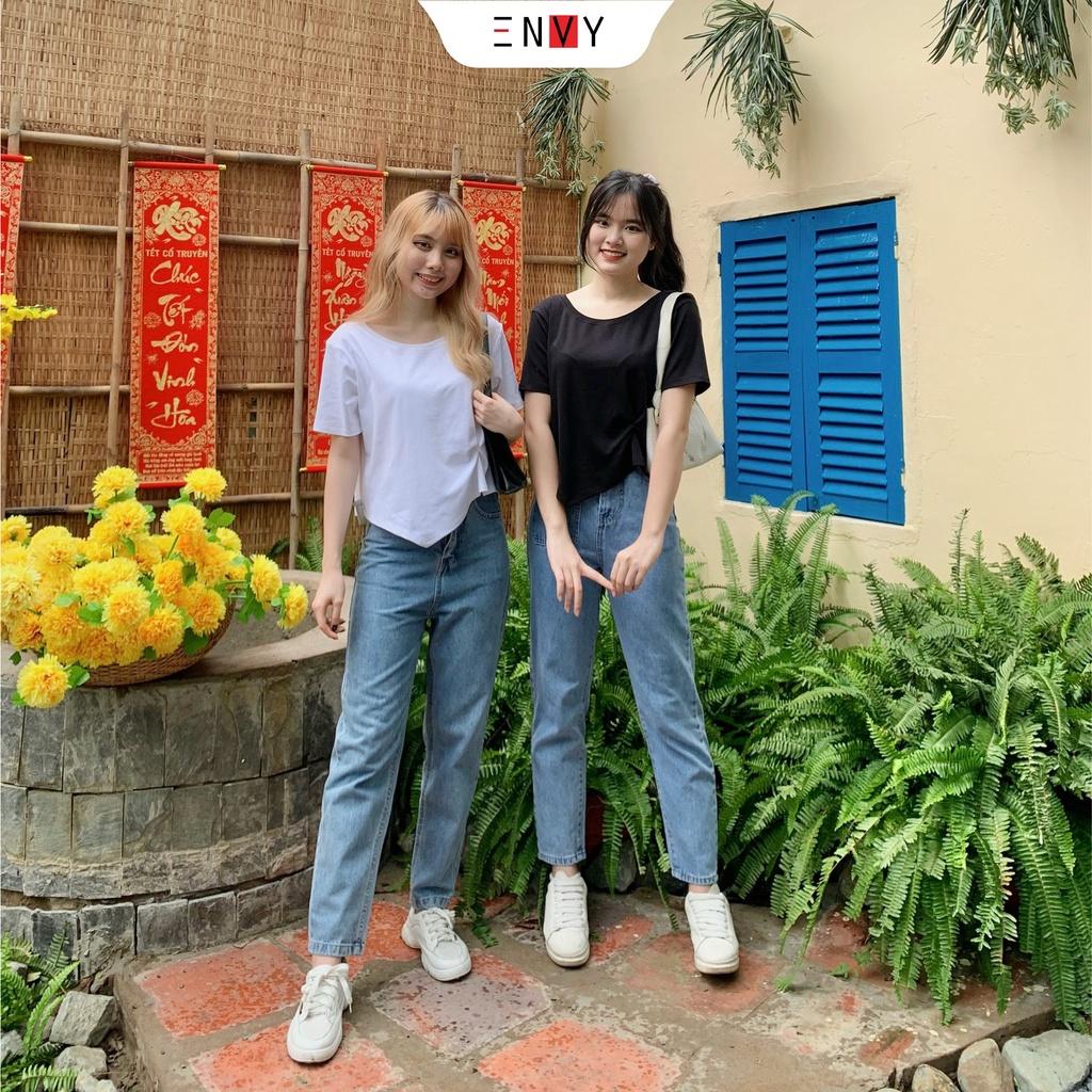 Quần jean baggy nữ ENVY J53 lưng cao tôn dáng