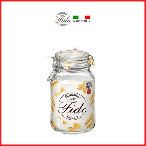 ITALY Hủ lọ thủy tinh lớn ngâm trái cây, rau củ, đựng ngũ cốc FIDO - Bormioli Rocco - 2L