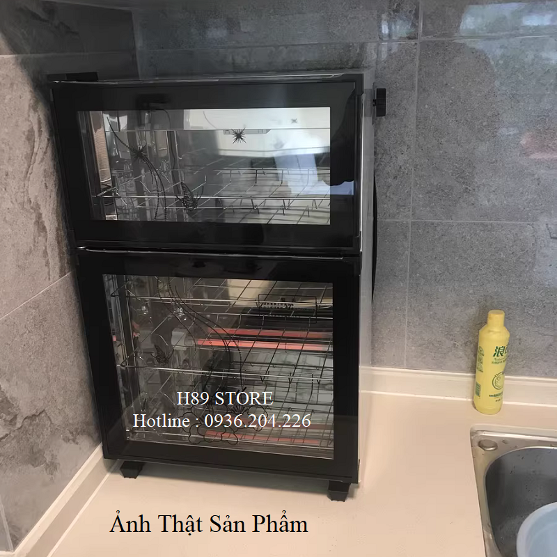 Tủ sấy bát 2 tầng, khử khuẩn bằng bằng nhiệt và ozon - Máy sấy chén bát gia đình phiên bản mới nhất Có Kèm Ảnh Thật