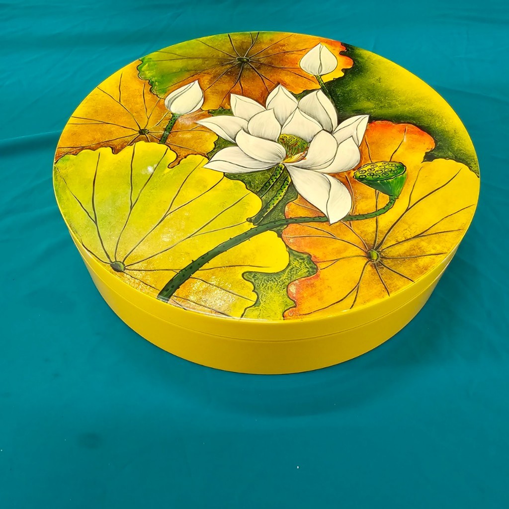 Hộp Mứt Sơn Mài Cao Cấp Thanh Bình Lê 5 ngăn size 30x7.5 cm đựng hạt, mứt, bánh kẹo ngày Tết, trang trí, làm quà tặng ý
