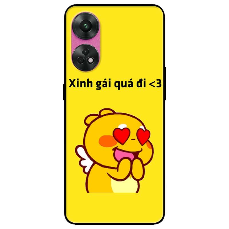Ốp lưng dành cho Oppo Reno 8T 4G - Reno 8T 5G - Reno 10 5G - Reno 10 Pro 5G - Xinh Gái Quá - Hàng Chính Hãng