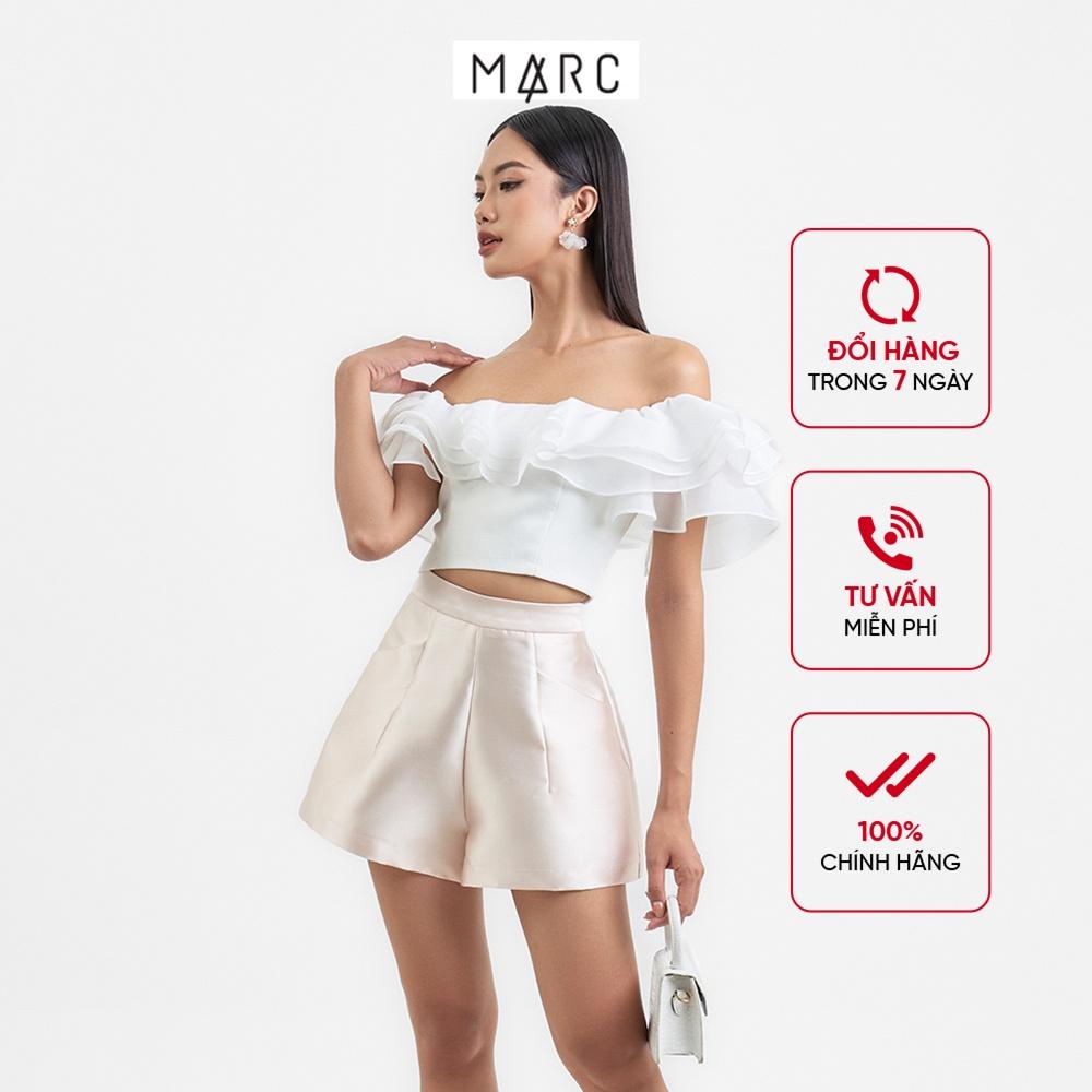 Quần short nữ MARC FASHION lưng cao form A túi xéo liền ben CBLT111622