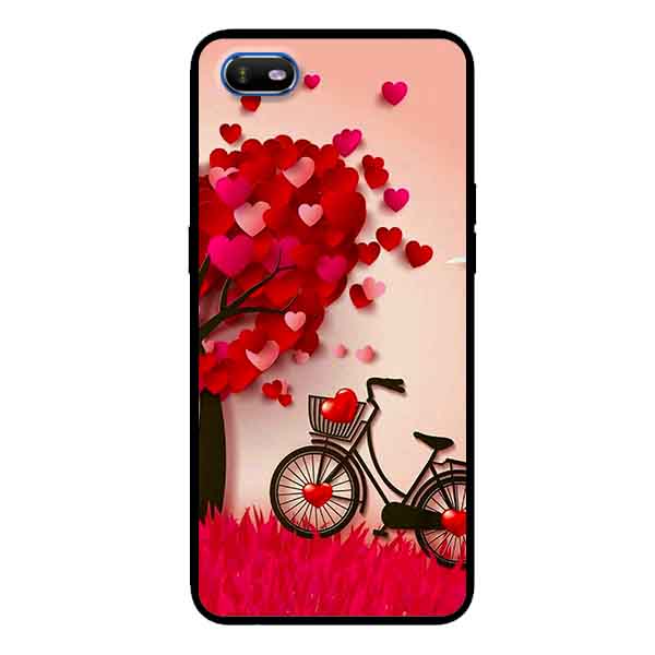 Ốp Lưng in cho Oppo A1K Mẫu NỀN TRÁI TIM 2 - Hàng Chính Hãng