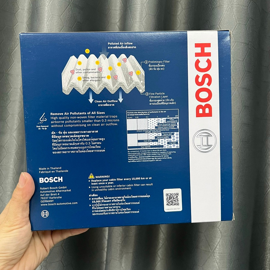Lọc Điều Hòa Loại Tiêu Chuẩn BOSCH Ariesto S4455 Cho Xe Nissan Navara , Terra | Hibu