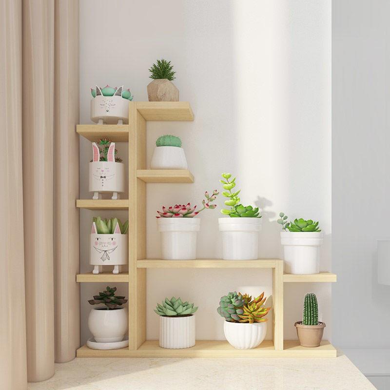 Kệ đựng chậu cây cảnh mini bằng gỗ tiện dụng sang trọng nhiều kích thước