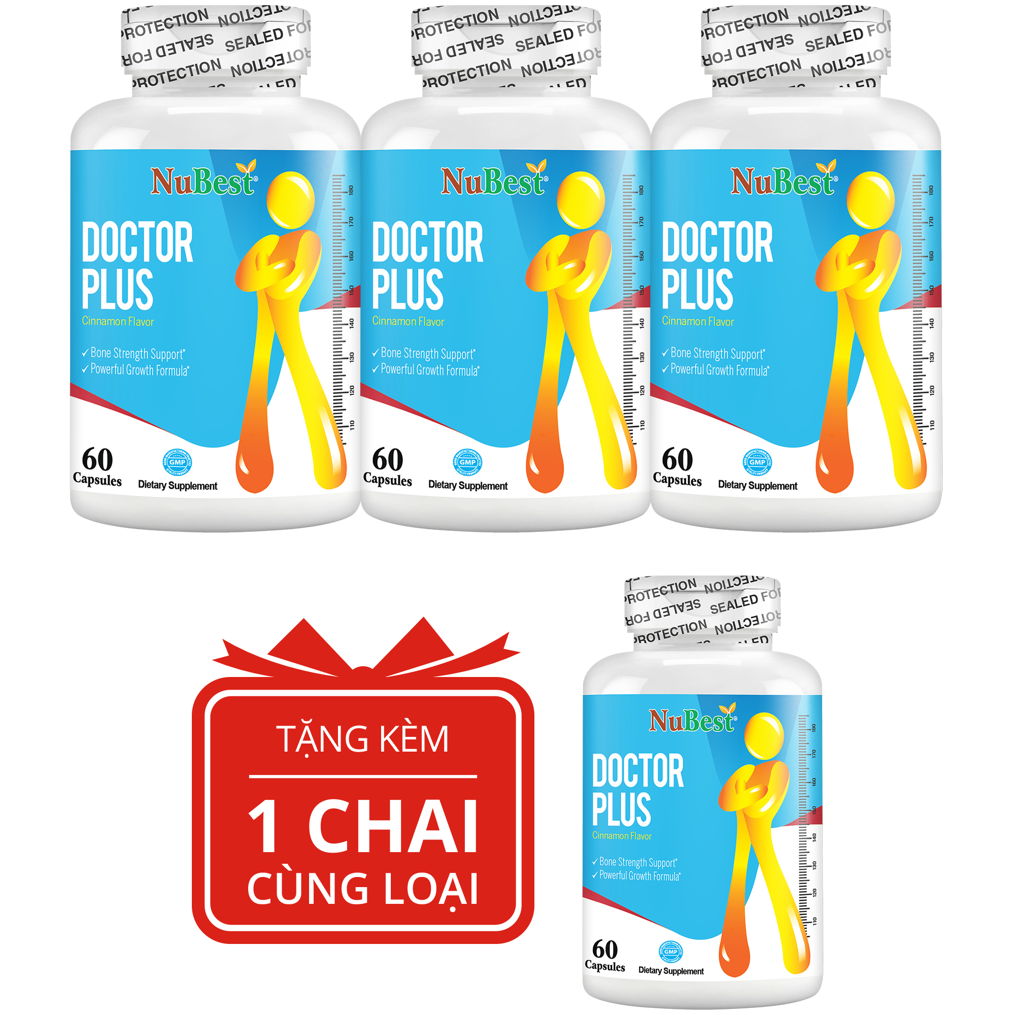 [Combo 3 Tặng 1] TPBVSK hỗ trợ Tăng Chiều Cao Doctor Plus thương hiệu NuBest