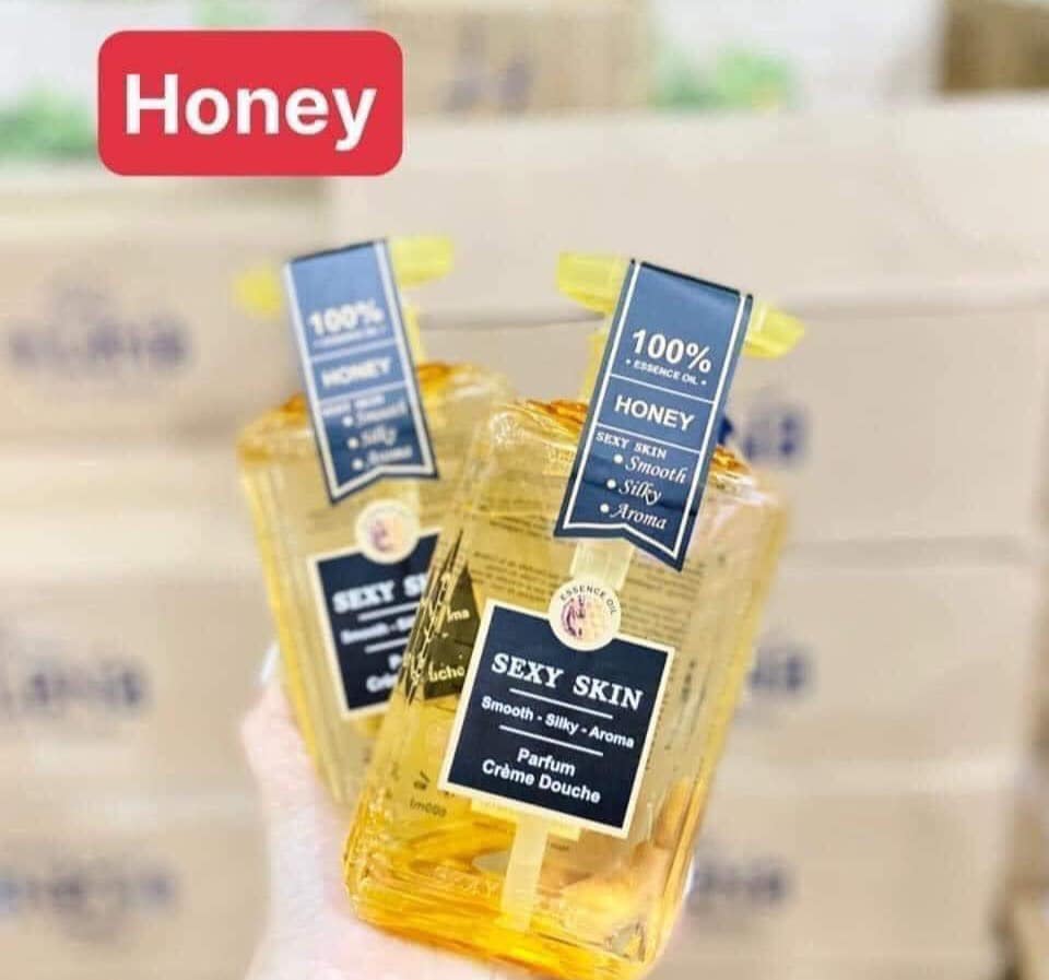 Sữa Tắm Nước Hoa Pháp Sexy Skin 600ml - Honey (Vàng)