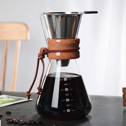 Bình Pha Cà Phê Mộc cao cấp Making Coffee Bottle 600ml (bao gồm đầu lọc)