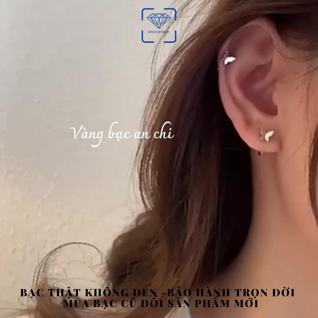 Khuyên tai móc câu hình cánh bướm cá tính, Anchi jewelry