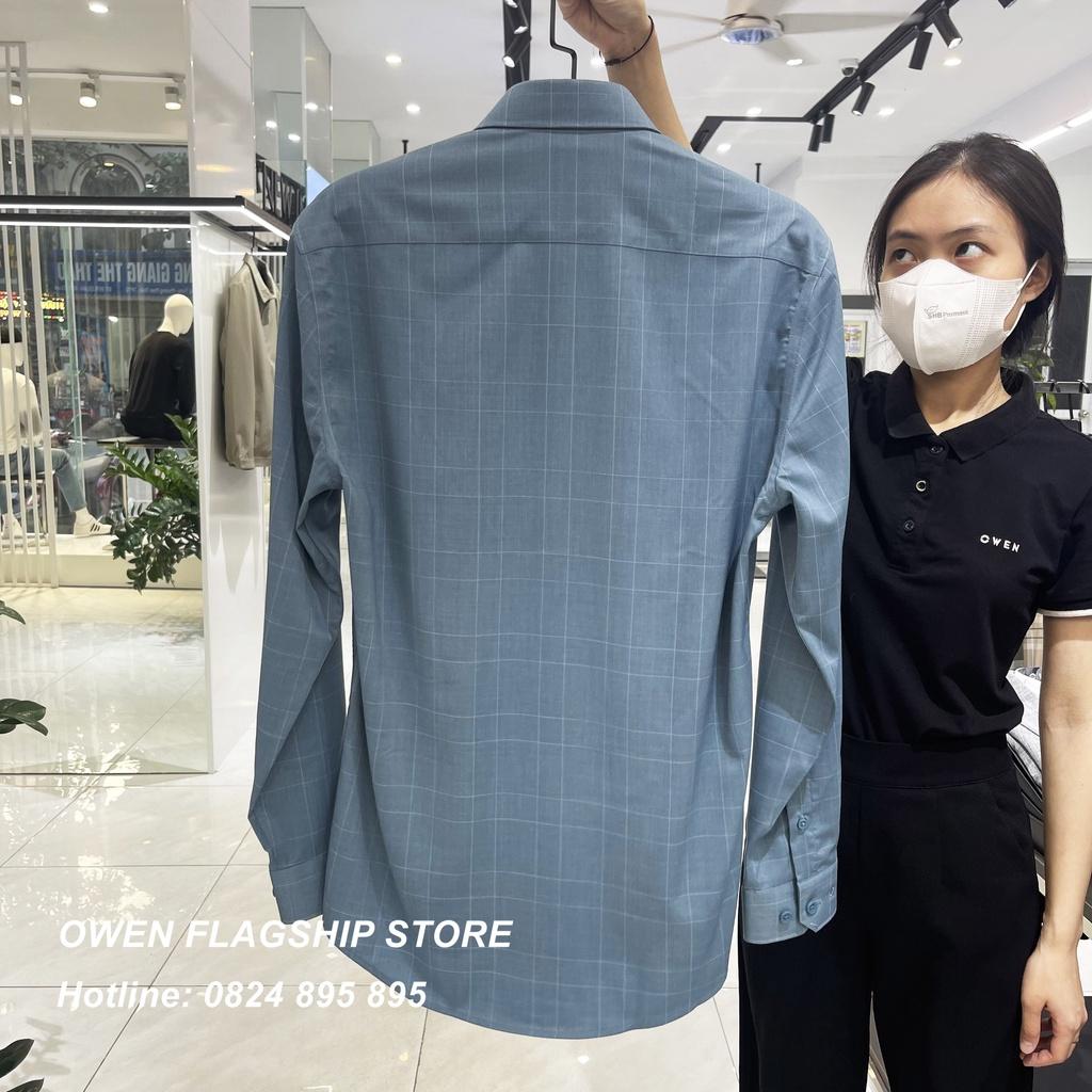 Áo Sơ mi Owen nam dài tay dáng Slimfit sợi Tre mềm mịn mát Mã AS220834D