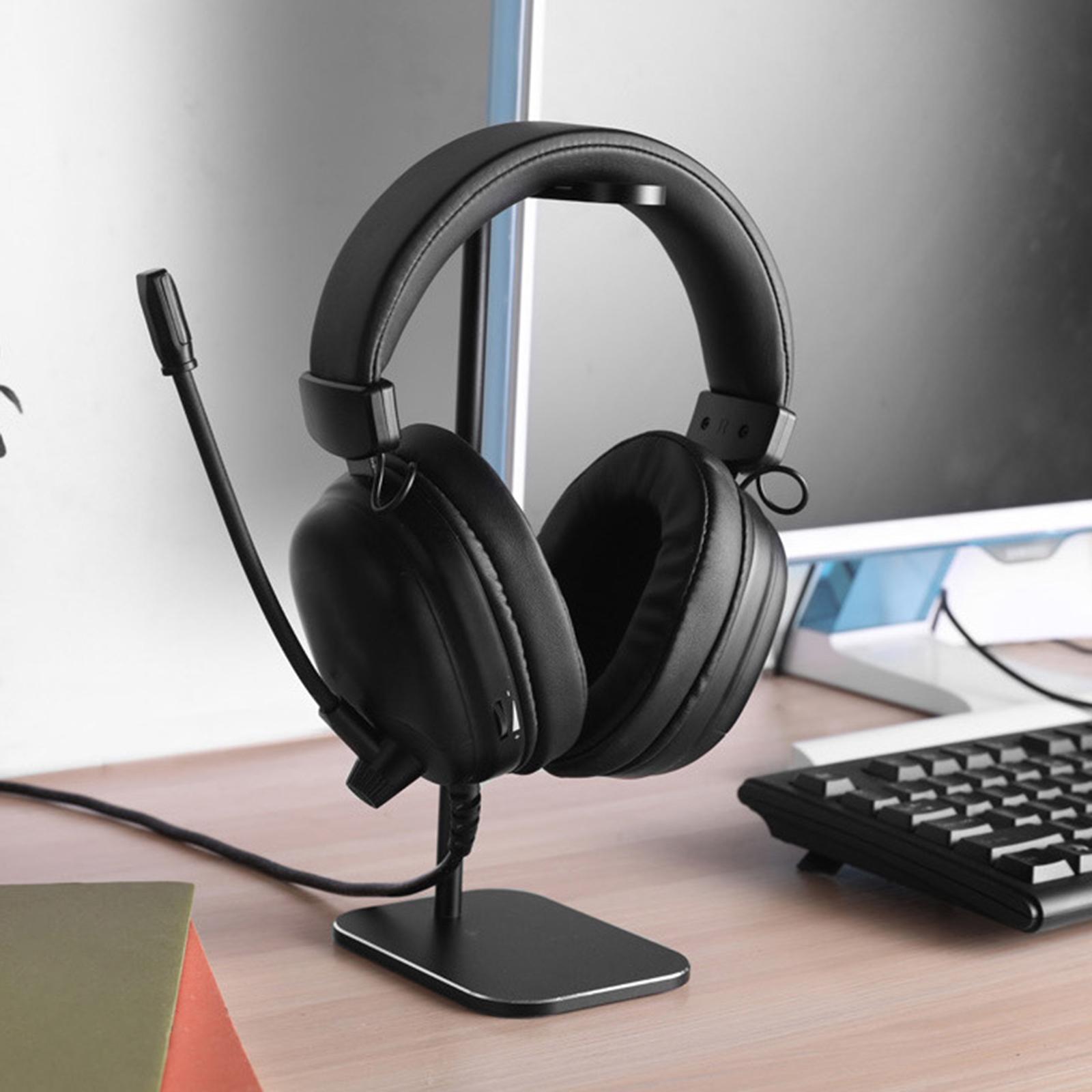 Aluminum Alloy Headphone Stand Headset Stand for All Headphones Size Headset Holder Hanger with Base for Desktop Organization Display