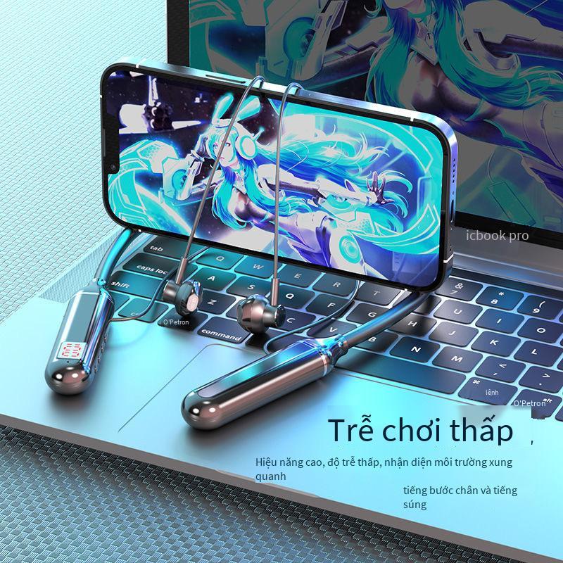 Đảm bảo chất lượng tai nghe bluetooth không dây đeo cổ có chức năng hiển thị kỹ thuật số tai nghe treo cổ âm thanh nổi thể thao nửa trong tai dung lượng lớn