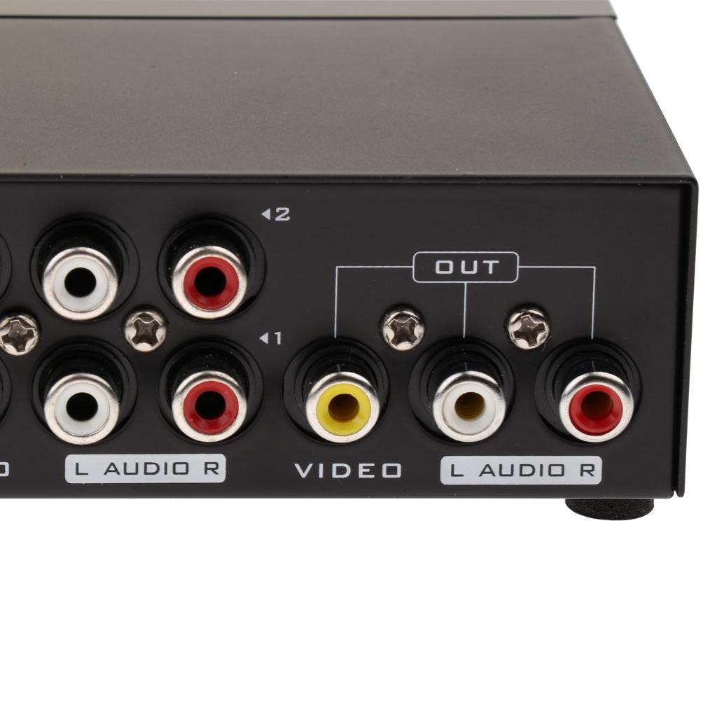 8-Way AV RCA Switch 8 In 1 Out Composite Selector Box for DVD/LCD/TV/PC