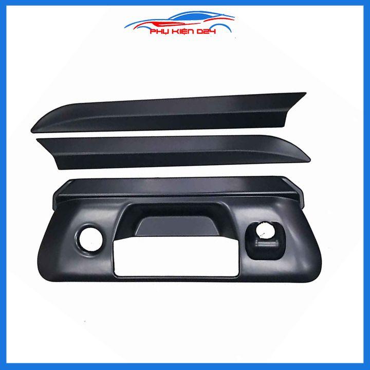Ốp tay mở cốp Navara 2015-2016-2017-2018-2019-2020-2021 ha màu đen mạ crom trang trí xe chống va đập hiệu quả