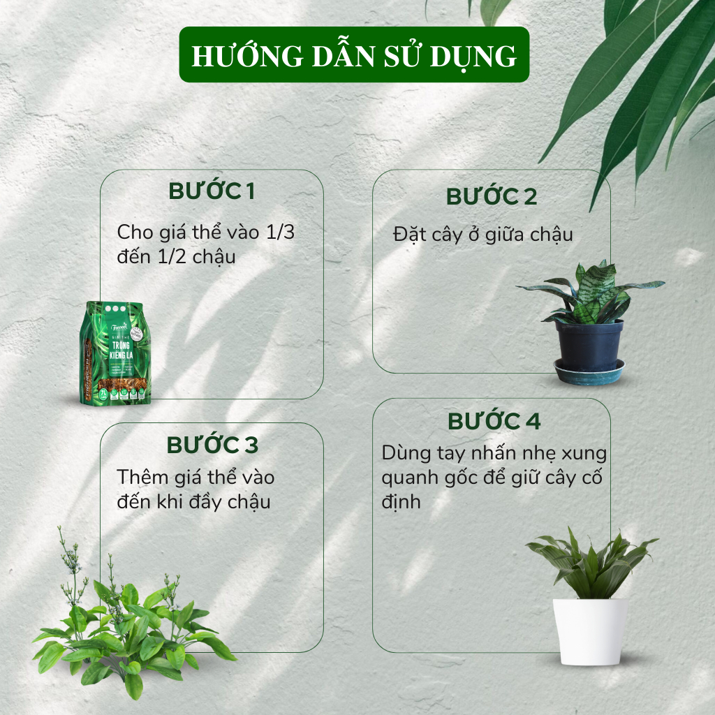 Đất trồng cây, giá thể trồng các cây kiểng lá, cây trong nhà, ngoài trời, Monstera, Anthurium, Bàng Singapore, túi 7 lít