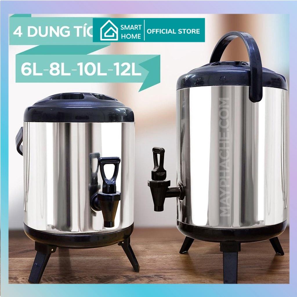 Bình Ủ Trà Giữ Nhiệt Inox 304 Có Vòi Bấm Nước- Dung Tích 8-12 L - Hàng Loại 1