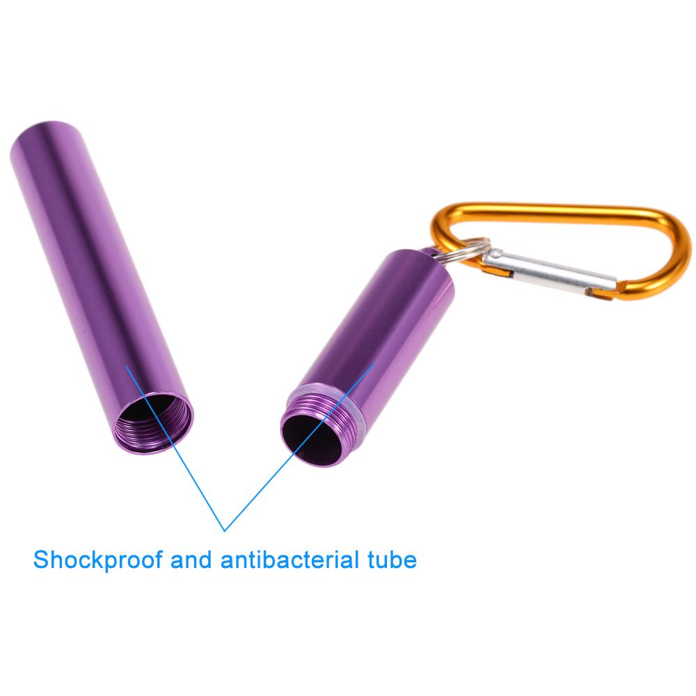 Ống hút bằng thép không gỉ có thể thu gọn kèm bàn chải làm sạch