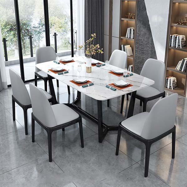 Hình ảnh Bộ bàn ăn 6 ghế M3 gỗ cao su Juno Sofa hiện đại 