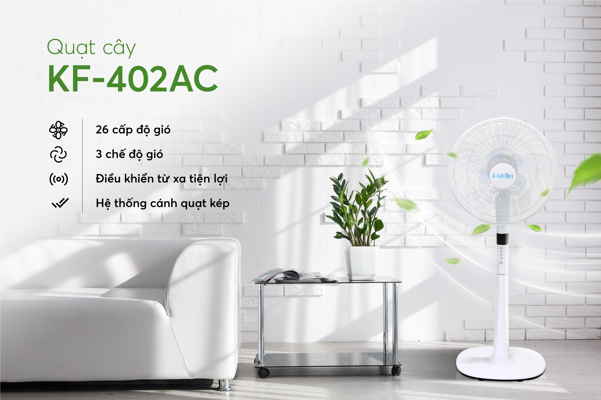 Quạt cây Karofi KF-402AC hàng chính hãng