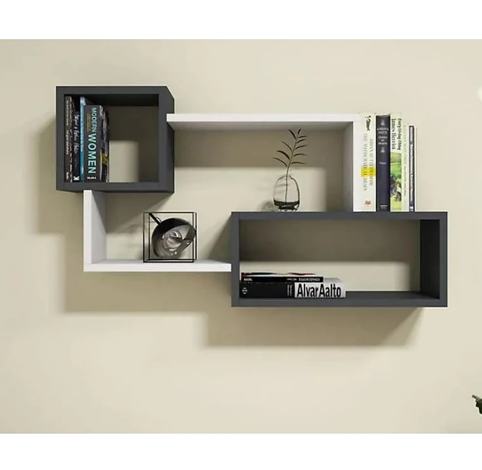 Kệ Sách Treo Tường Hình Chữ Nhật Lớn Tundo CTKT171 KT 80 x 95cm x 20cm
